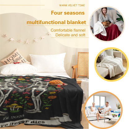 True Love Never Dies-Personalized 300g Flannel Blanket 30×40 inches