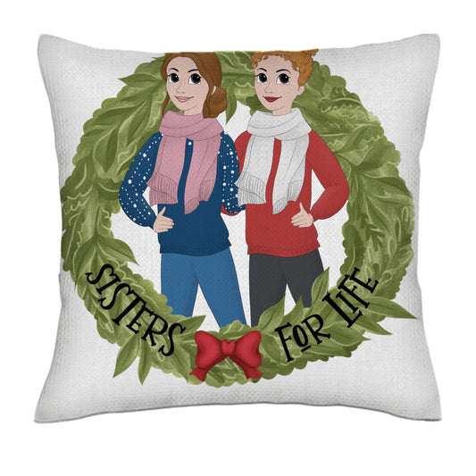 Sisters for life (Disney frontal)- Linen Pillowcase + Pillow Insert Set