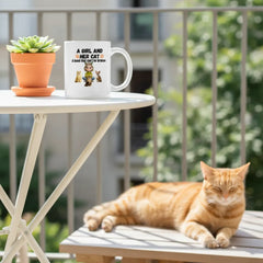 A Girl And Her Cat-Sided Custom Mug 11oz & 15oz