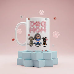 1-4 Dogs Custom Name Mug for Dog Moms