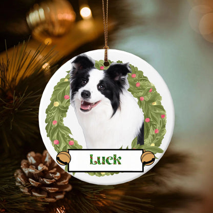 Have a jolly christmas (pets) -Photo-Double-Sided Ceramic Round Pendant (Multiple Sizes Available)