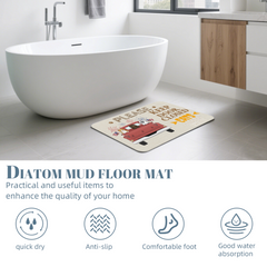 Dogs Planning Escape Truck-Premium Custom Diatomaceous Earth Door Mat | Made in USA