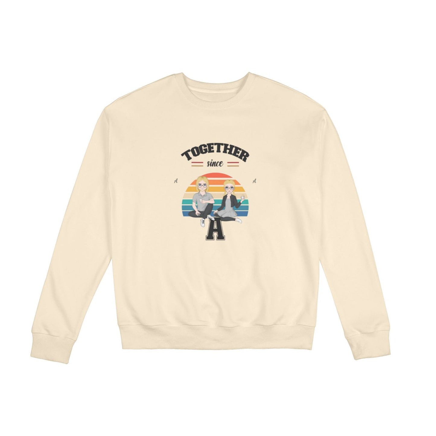 Together since - Personalized Custom Eight-Color 310G Cotton Crew-Neck Sweatshirt