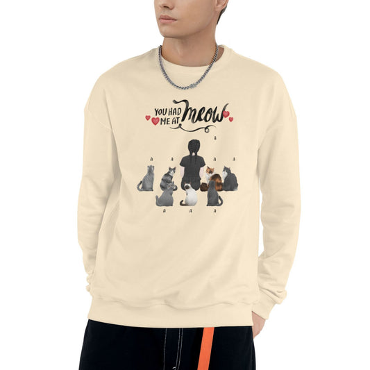 Cats are my favorite people - Personalized Custom Eight-Color 310G Cotton Crew-Neck Sweatshirt