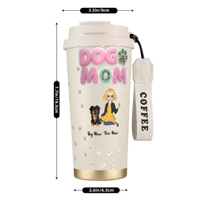 Dog MoM-Personalized 3D Inflated Tumbler (Custom Name & Pet Design)