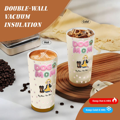 Dog MoM-Personalized 3D Inflated Tumbler (Custom Name & Pet Design)