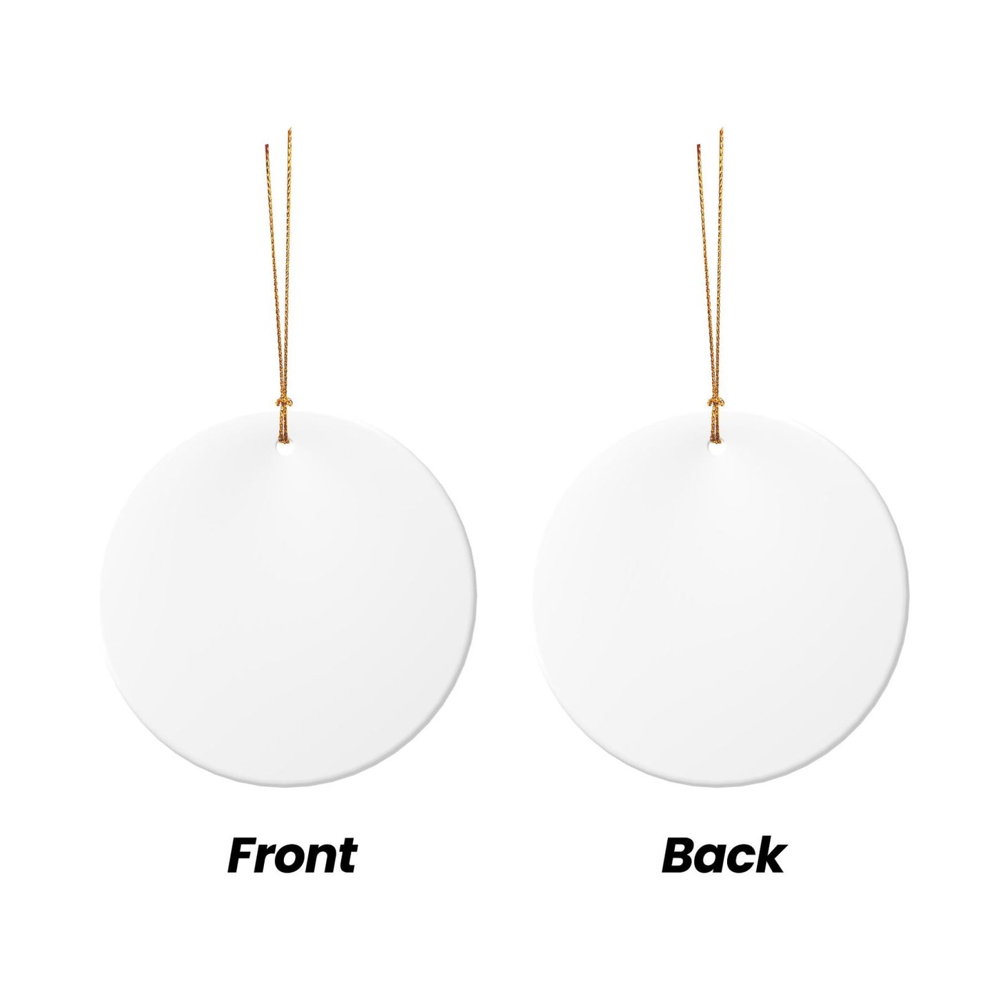 Wedding I Our First Christmas Married-Double-Sided Ceramic Round Pendant (Multiple Sizes Available)