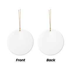 Always with me (Parent and child) christmas -Double-Sided Ceramic Round Pendant (Multiple Sizes Available)
