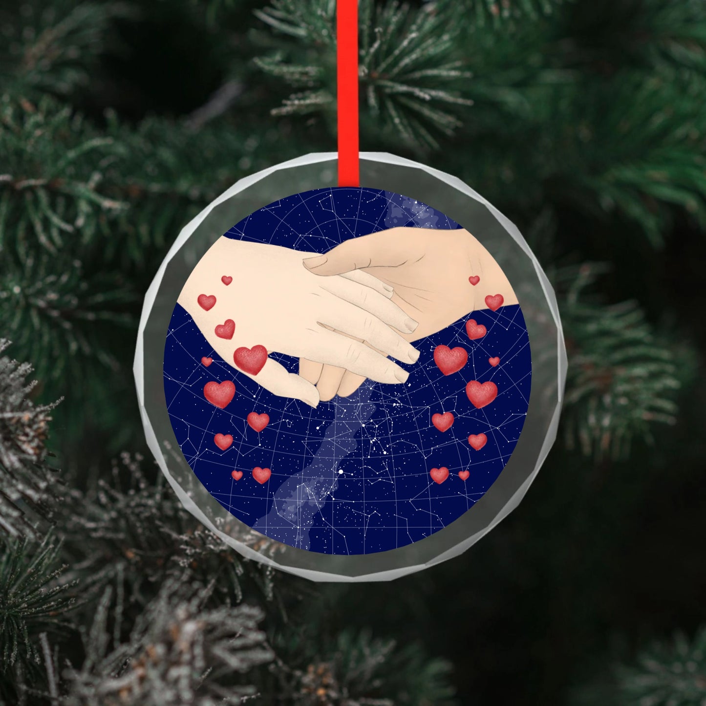 Together since...-Personalized Custom Round Glass Pendant
