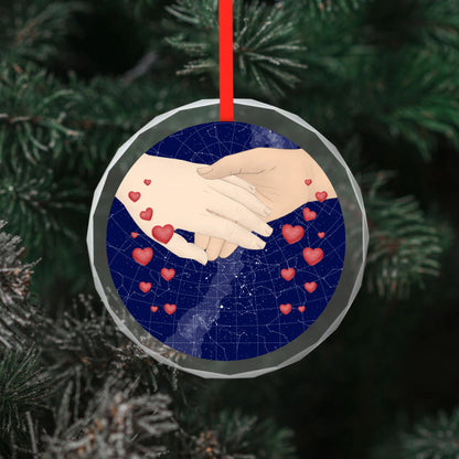 Together since...-Personalized Custom Round Glass Pendant