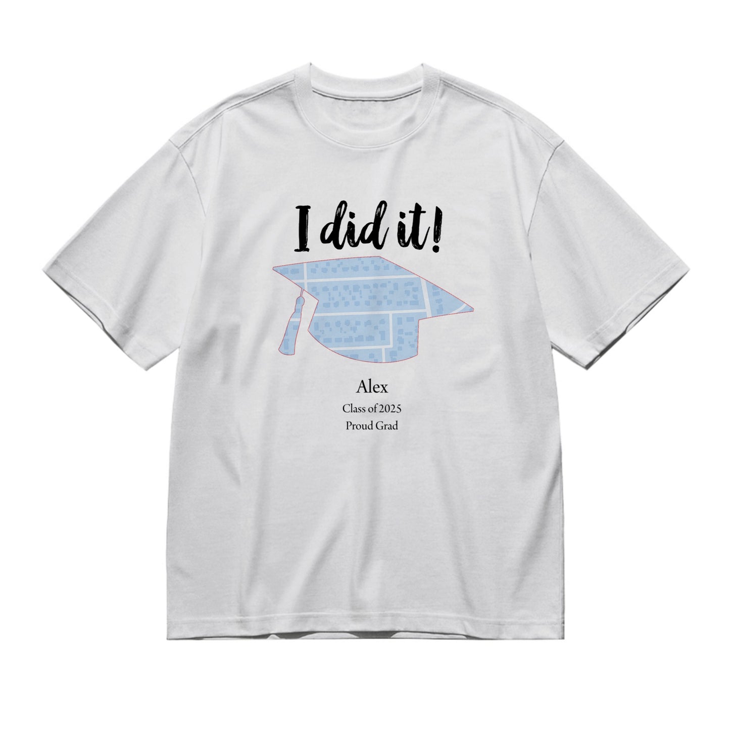 I did it! - maps-200g High-Quality 100% Cotton T-Shirt with Heat Transfer Printing