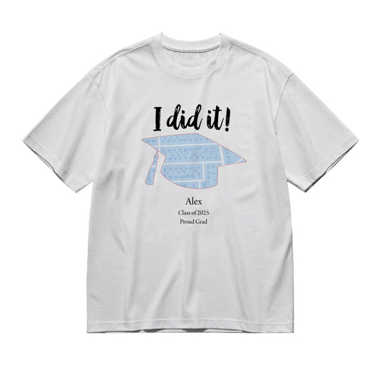 I did it! - maps-200g High-Quality 100% Cotton T-Shirt with Heat Transfer Printing