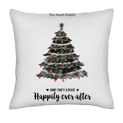 I love you to the moon & back - christmas card- Linen Pillowcase + Pillow Insert Set