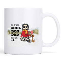 This is what a cool dog dad looks like - Kawaii Style- Personalization Custom Coffee 11/15 oz. Accent Mug