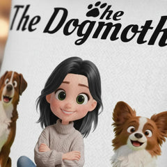 The Dog Mother | Custom Linen Pillow – The Ultimate Gift for Proud Dog Moms