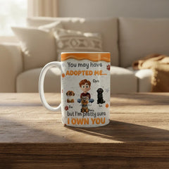 Personalized "I Own You" Funny Dog Mug | Custom Pet Names Gift for Dog Mom | 11oz & 15oz