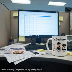 Personalized "The Dogfather" Mug - Funny Custom Gift for Best Dog Dad Ever