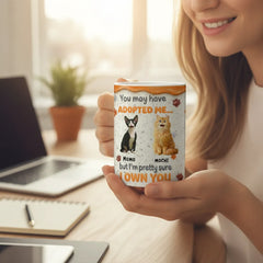 Personalized Funny Cat Mug - "I Own You" Custom Breed Coffee Cup - Gift for Cat Lovers