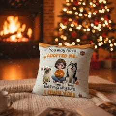 Custom Dog Mom Pillow with 1-4 Dogs, Personalized Pet Owner Gift, Custom Character & Pet Pillow with Names, Linen Pillowcase + Insert Set