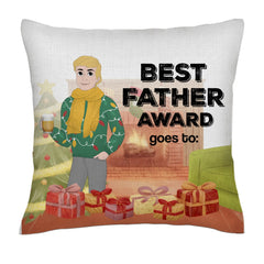 World's best dad - Disney style fronta- Linen Pillowcase + Pillow Insert Set