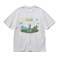 Baby - Chibi face cutout-200g High-Quality 100% Cotton T-Shirt with Heat Transfer Printing