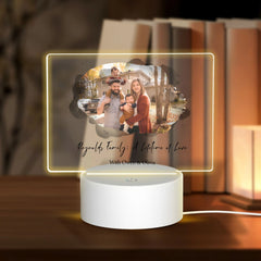 Bless this family-Personalized Custom Acrylic Light Panel with Base