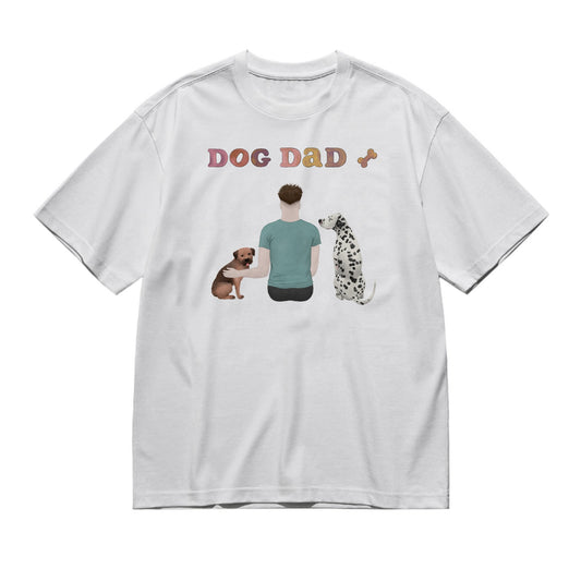 Dog Dad (Back)-200g High-Quality 100% Cotton T-Shirt with Heat Transfer Printing