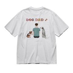 Dog Dad (Back)-200g High-Quality 100% Cotton T-Shirt with Heat Transfer Printing