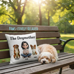 The Dog Mother | Custom Linen Pillow – The Ultimate Gift for Proud Dog Moms