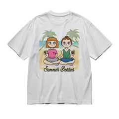 Summer BFFs - Kawaii style (Woman)-200g High-Quality 100% Cotton T-Shirt with Heat Transfer Printing