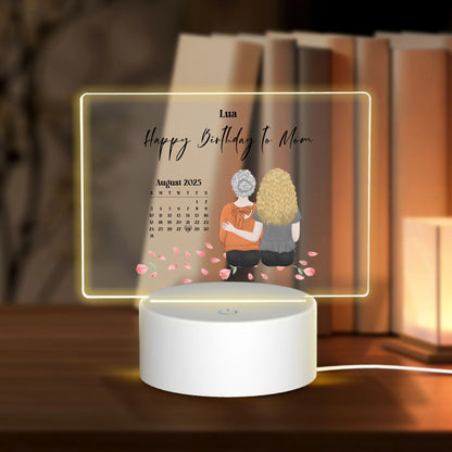 The day we met-Personalized Custom Acrylic Light Panel with Base