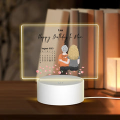 The day we met-Personalized Custom Acrylic Light Panel with Base