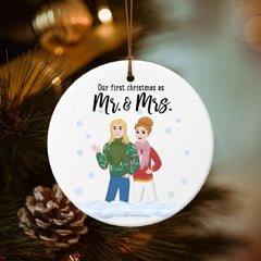 Christmas is better with you - Disney style frontal-Double-Sided Ceramic Round Pendant (Multiple Sizes Available)