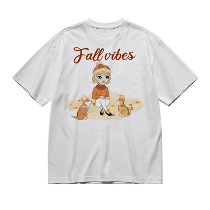 Full color side face - Dogs and cats-200g High-Quality 100% Cotton T-Shirt with Heat Transfer Printing