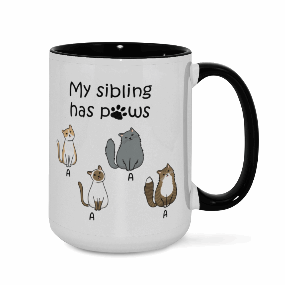 My Sibling has pows - Personalization Custom Coffee 15 oz. Accent Mug