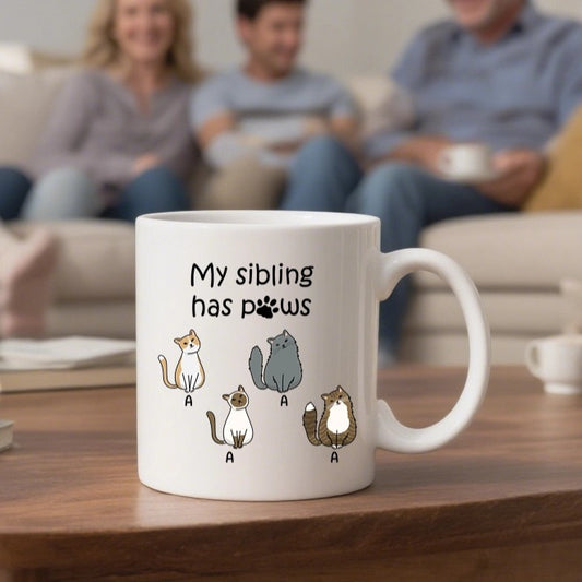 My siblings have paws- Personalization Custom Coffee 11/15 oz. Accent Mug