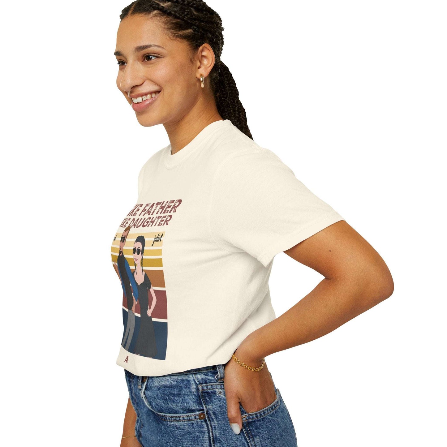 Like father, like daughter-Unisex Garment-Dyed Personalized Shirt