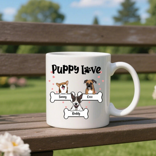 Puppy love- Personalization Custom Coffee 11/15 oz. Accent Mug