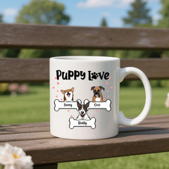 Puppy love- Personalization Custom Coffee 11/15 oz. Accent Mug