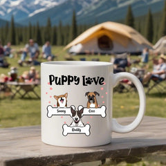 Puppy love- Personalization Custom Coffee 11/15 oz. Accent Mug
