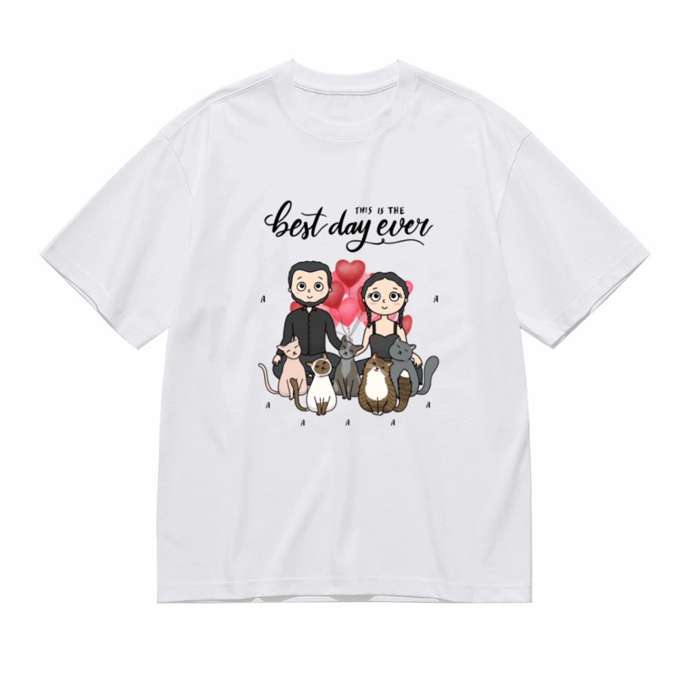 The best day ever-Personalization Custom 200g cotton T-shirt