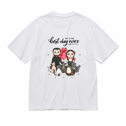 The best day ever-Personalization Custom 200g cotton T-shirt
