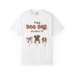This Dog Dad belongs to-Unisex Garment-Dyed Personalized Shirt