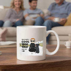 This is what a cool dog dad looks like - Kawaii Style- Personalization Custom Coffee 11/15 oz. Accent Mug
