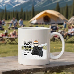 This is what a cool dog dad looks like - Kawaii Style- Personalization Custom Coffee 11/15 oz. Accent Mug