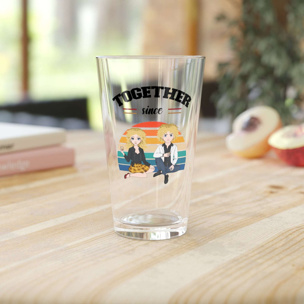 Together since-Personalized 16oz Whiskey Glasses