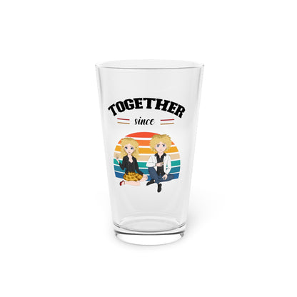 Together since-Personalized 16oz Whiskey Glasses