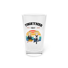 Together since-Personalized 16oz Whiskey Glasses