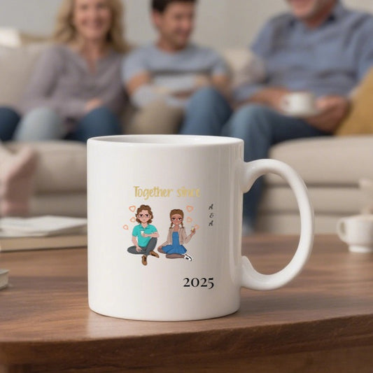 Together since- Personalization Custom Coffee 11/15 oz. Accent Mug