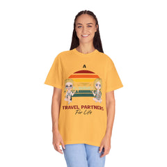 Travel partners for life-Unisex Garment-Dyed Personalized Shirt